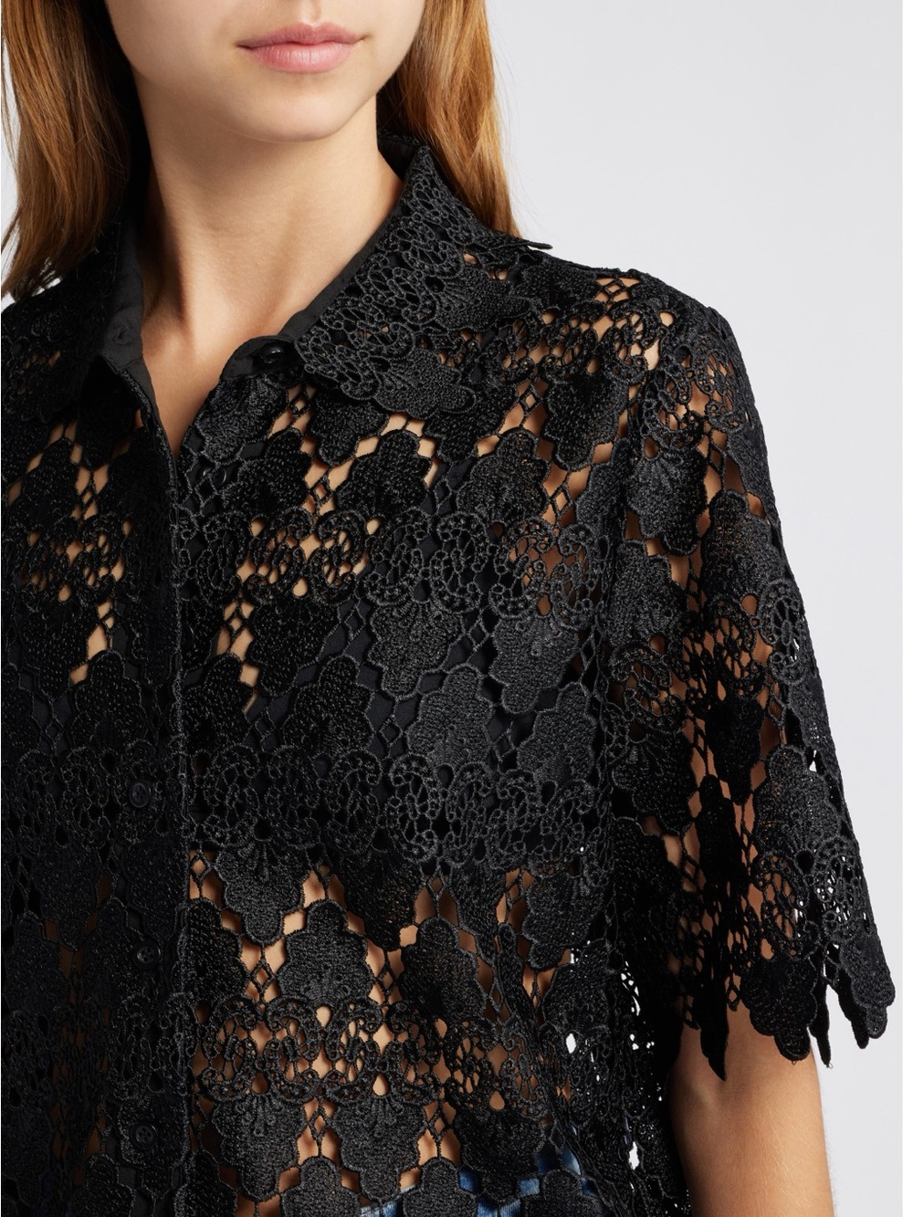 Frame Lace Button-Up Shirt NWT - Picture 4 of 12